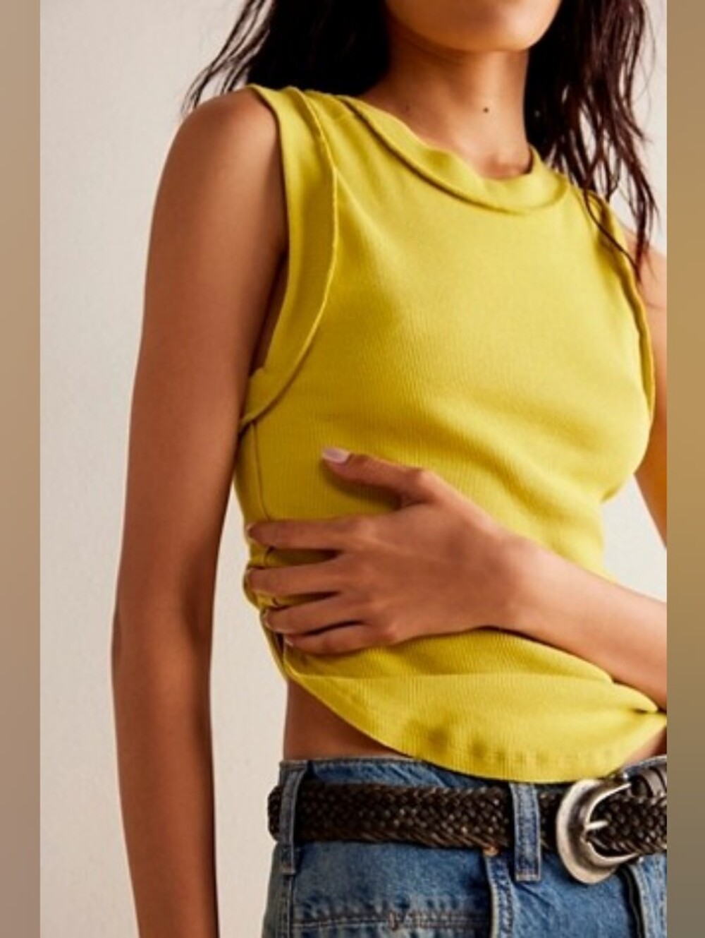We The Free Chartreuse Kate Tank